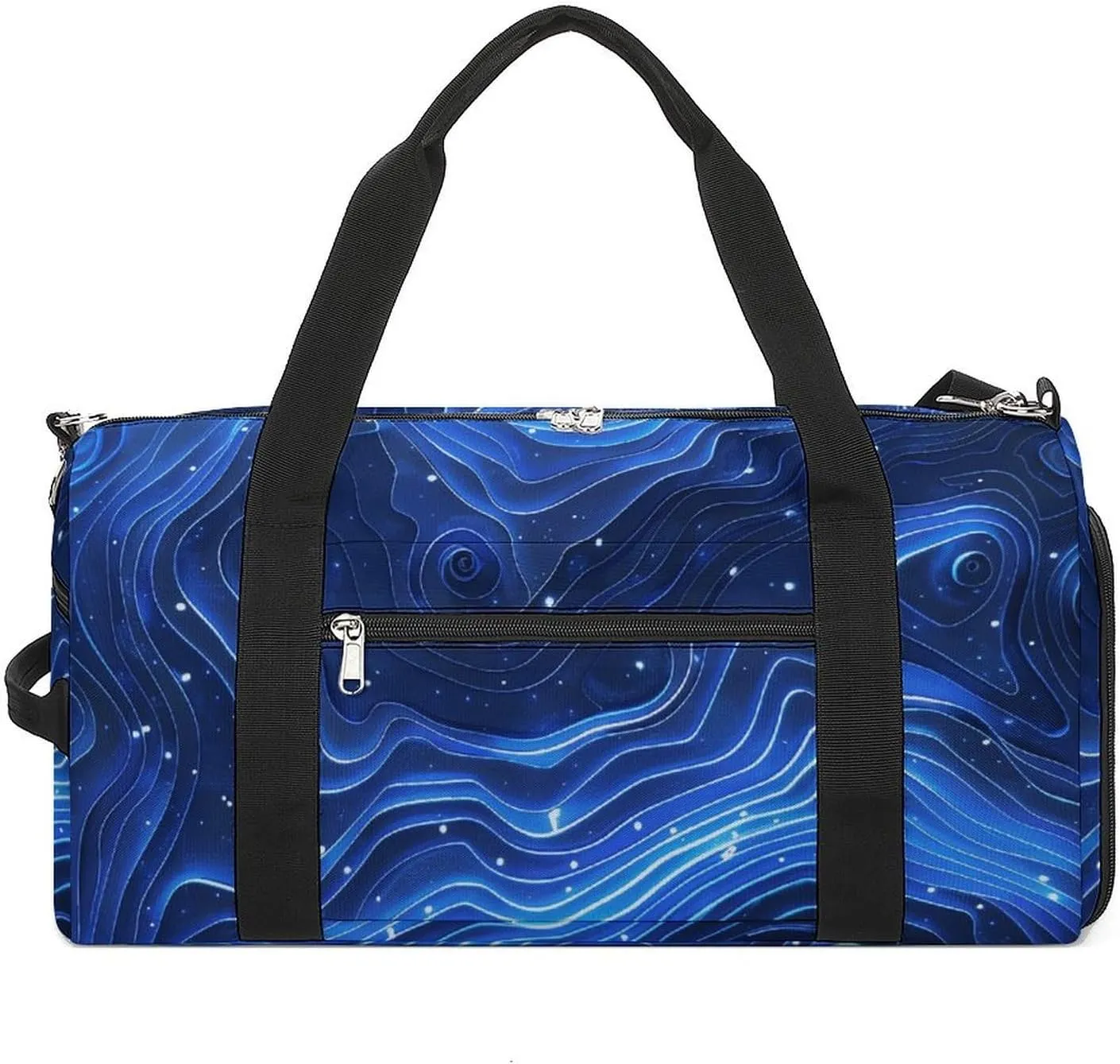 Gym Bag for Men Women Travel Duffle Bag Lightweight Weekender Duffel Bag Electric Blue Pattern Carry on Bag