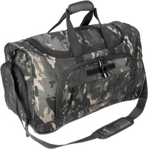 Gym Bag for Women & Men Tactical Duffle Military Weekender Work Out Lightweight Waterproof Sports Tote Shoe Pocket BlackCamo