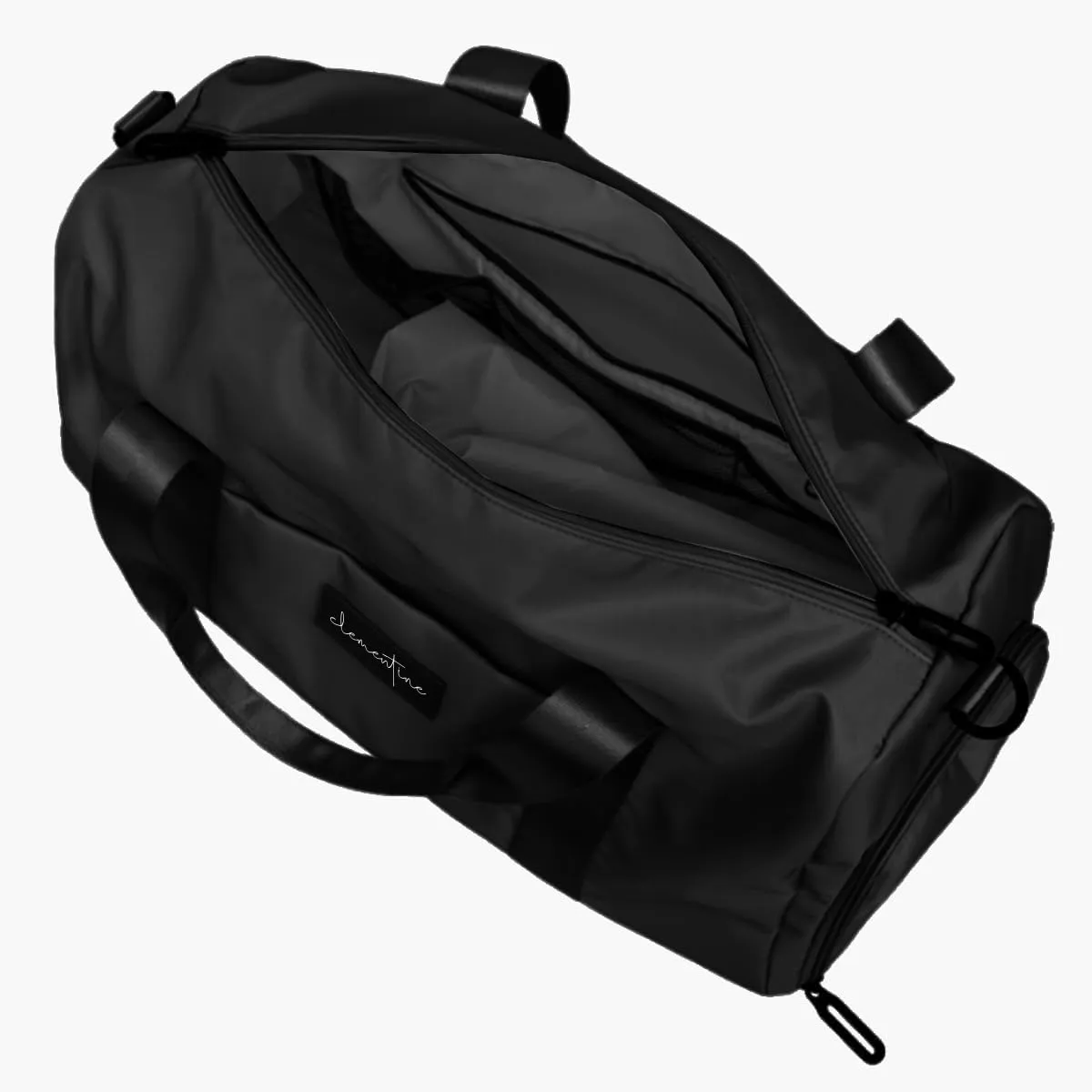 Gym Bag for Women with Shoe Compartment and Wet Pocket | Small Durable Lightweight Gym Duffle Bag | Great for the Gym and Overnights | Black