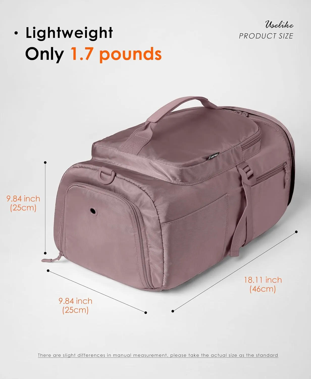 Gym Bag for Women Workout Gym Backpack with Shoe Compartment Sports Duffel Bag Multiple Pockets 30L (Purple Ash)