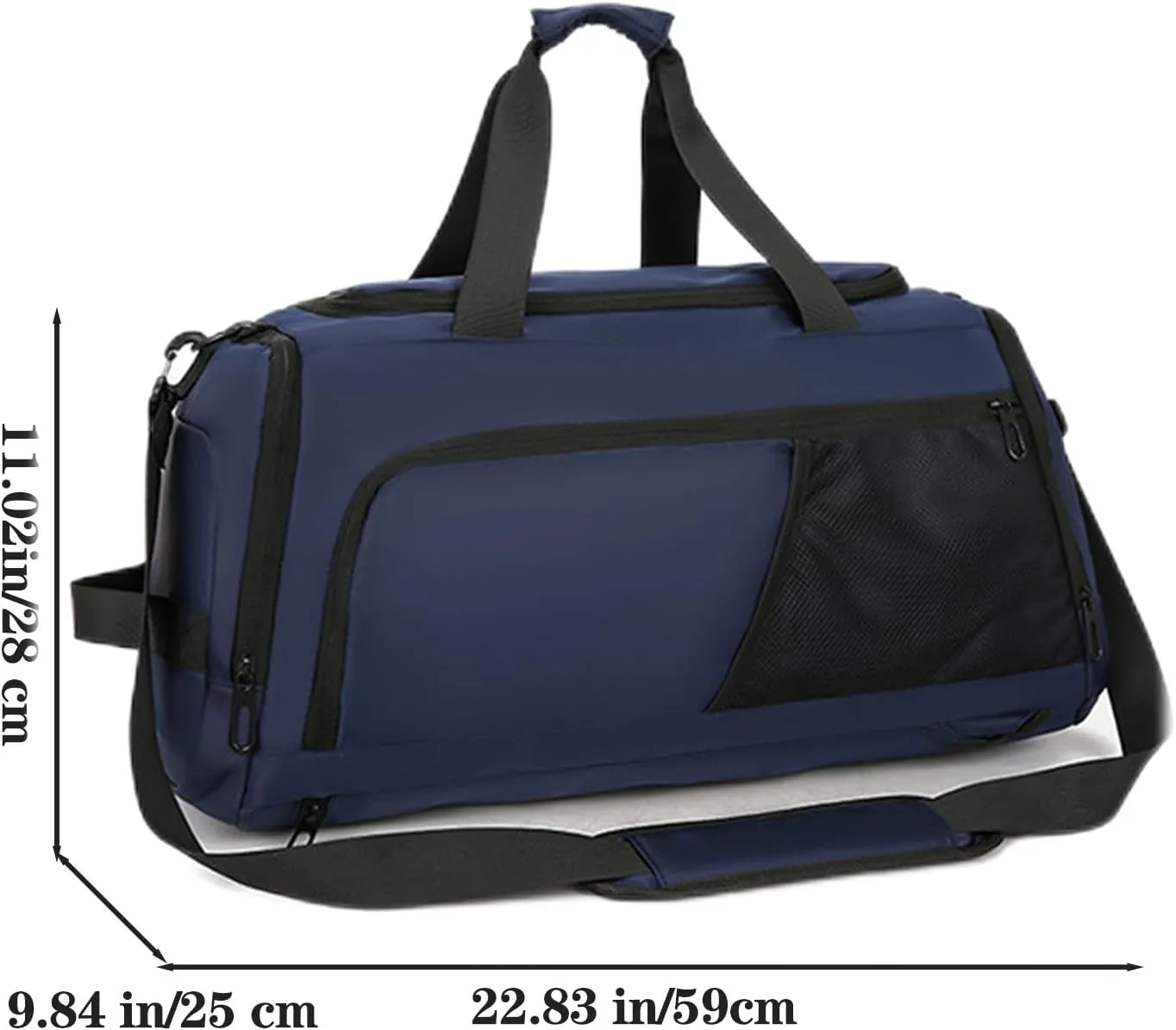 Gym Bags for Men Women,Duffle Bag with Shoe Compartment and Wet Pocket,30L Waterproof Travel Sports Bags,Overnight Bag,Carry On Weekender Backpack (Blue)