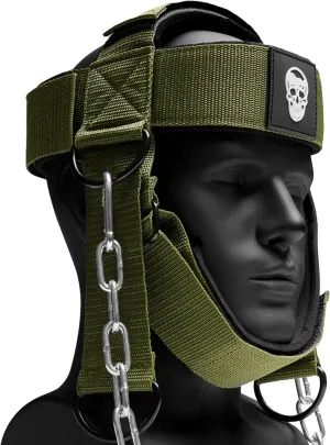 Gymreapers Neck Harness - Heavy Duty Stainless Steel Chain, Adjustable Neoprene Strap, Trainer for Strength & Pain Relief