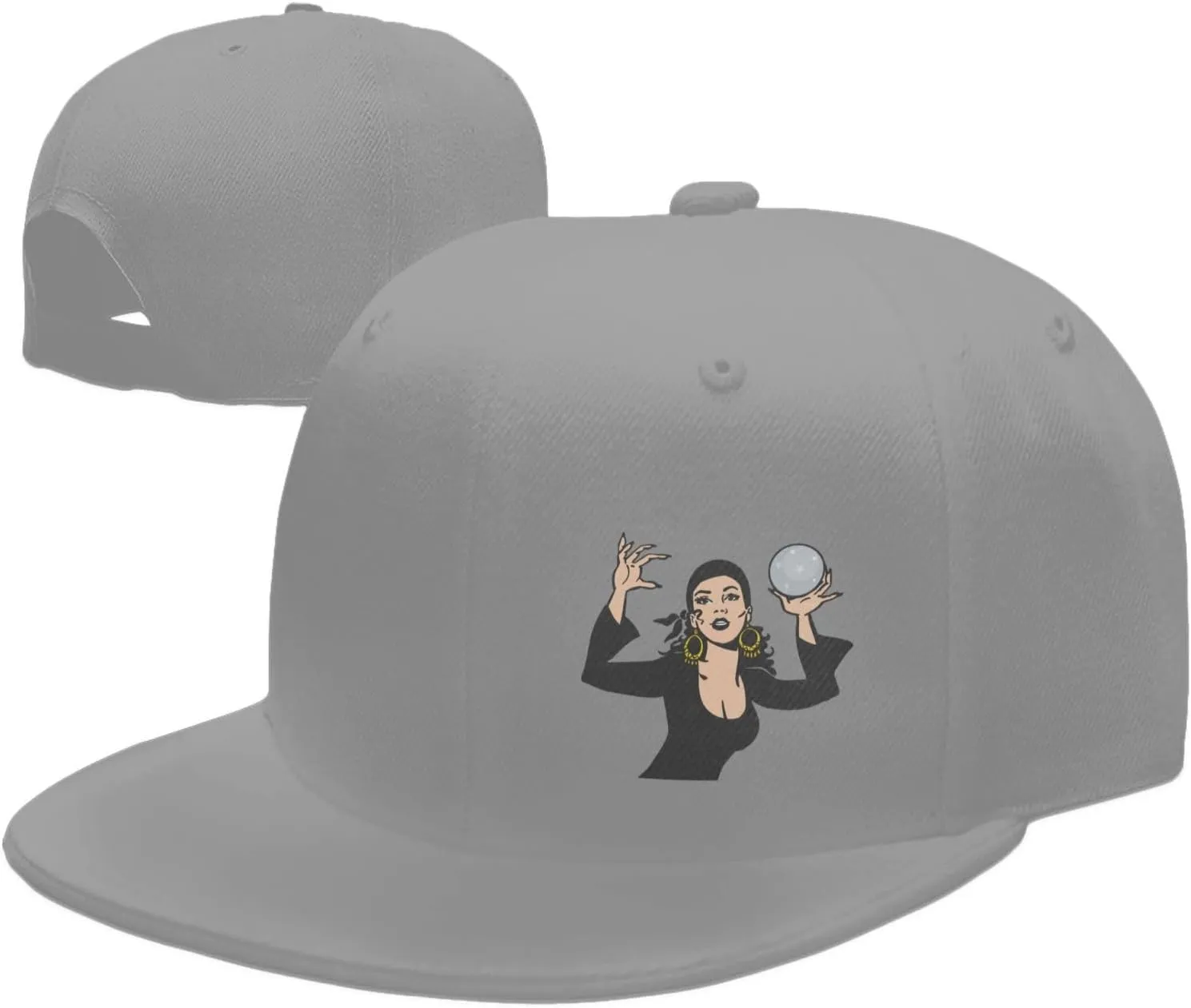 Gypsy Fortune Teller Snapback Hats for Men Women Baseball Cap Flat Bill Brim Hat