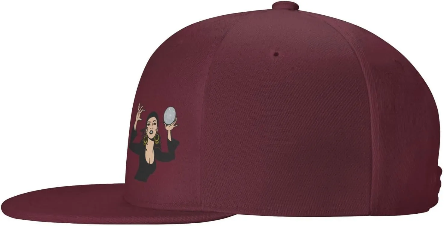 Gypsy Fortune Teller Snapback Hats for Men Women Baseball Cap Flat Bill Brim Hat