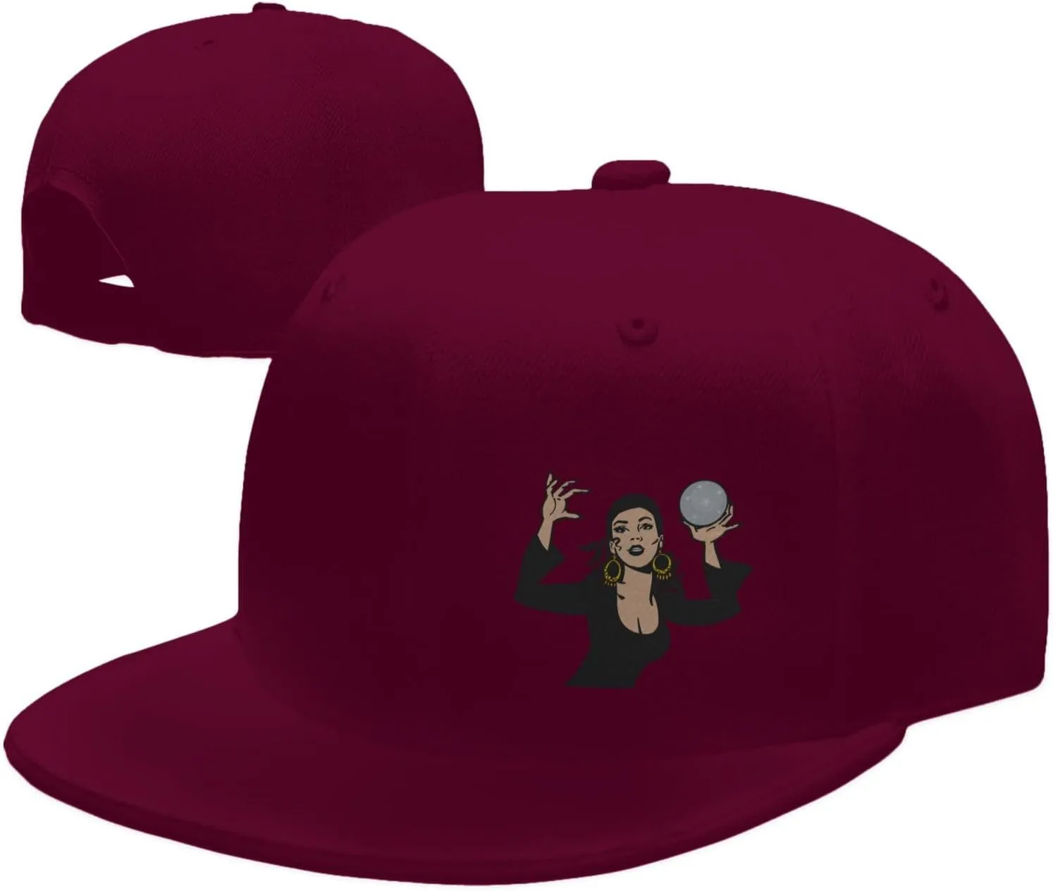 Gypsy Fortune Teller Snapback Hats for Men Women Baseball Cap Flat Bill Brim Hat