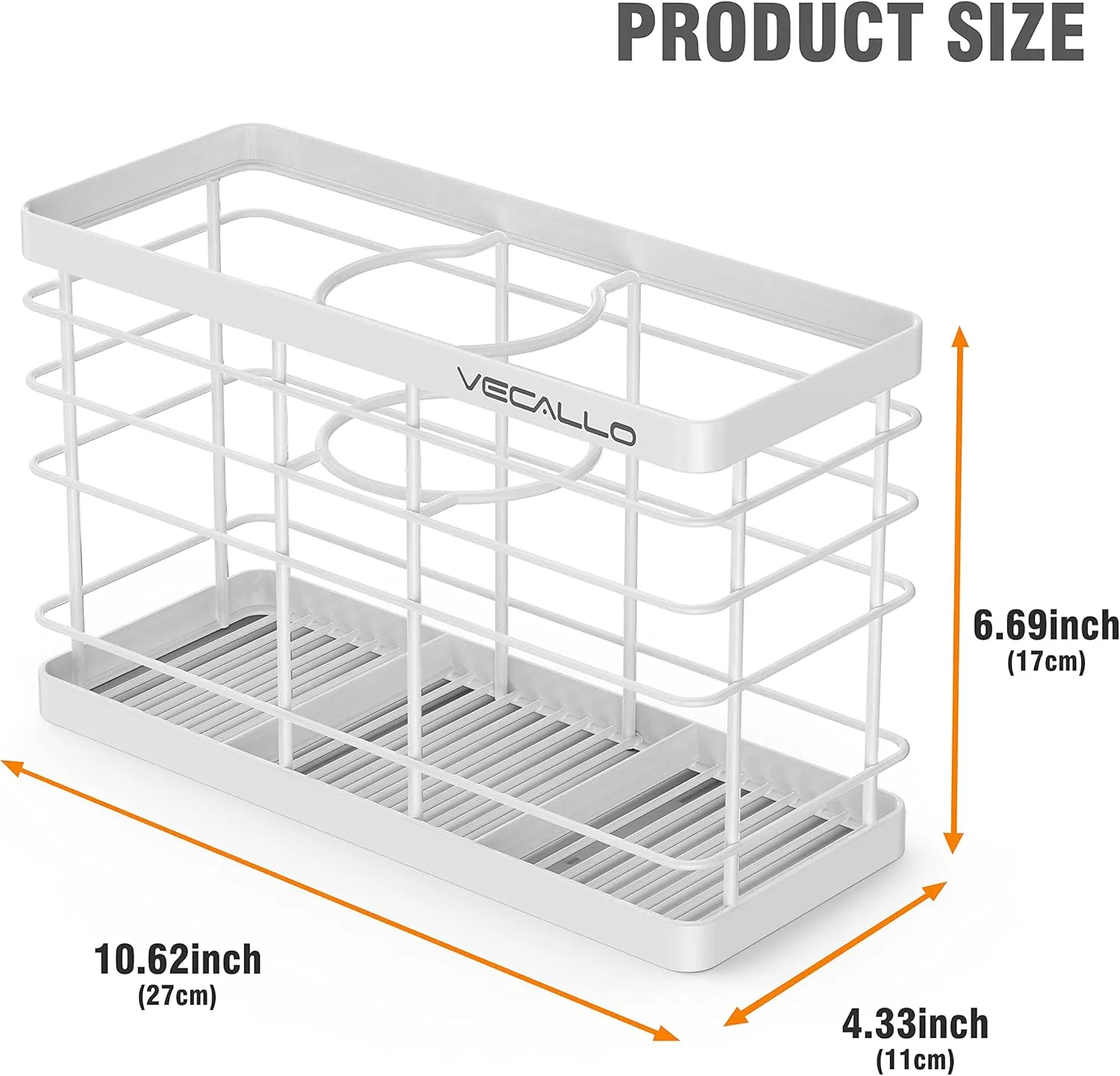 Hair Tool Organizer Shower Caddy Bathroom Hair Care and Styling Tool Organizer Storage Basket and Container for Hair Dryer, Flat Irons, Curling Wands, Hair Straighteners - Wall Mount No Drilling Rustproof Stainless Steel Bathroom Shelf