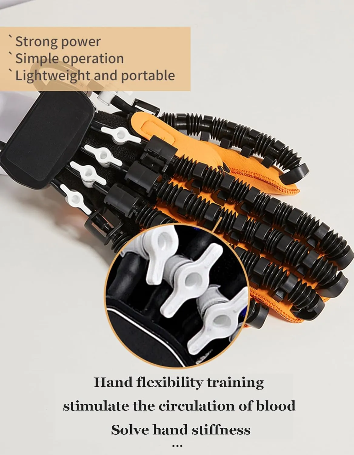 Hand Rehabilitation Robot Gloves, Stroke Recovery Equipment, Adjustable Strength, Rechargeable Finger Rehab Trainer, for Hemiplegia Arthritis Dysfunction Recovery