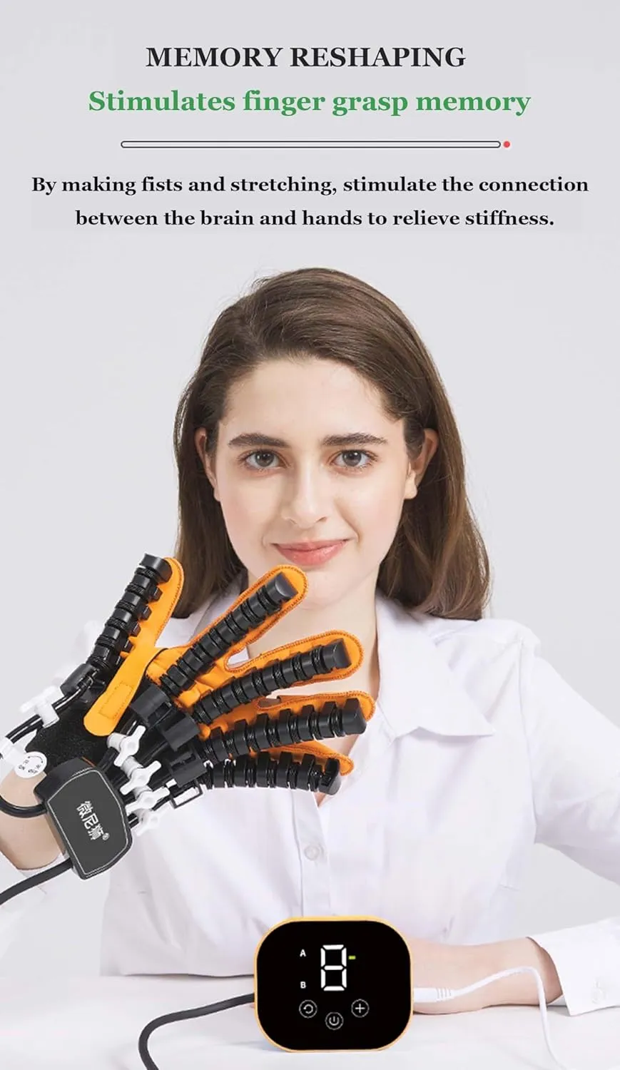 Hand Rehabilitation Robot Gloves, Stroke Recovery Equipment, Adjustable Strength, Rechargeable Finger Rehab Trainer, for Hemiplegia Arthritis Dysfunction Recovery