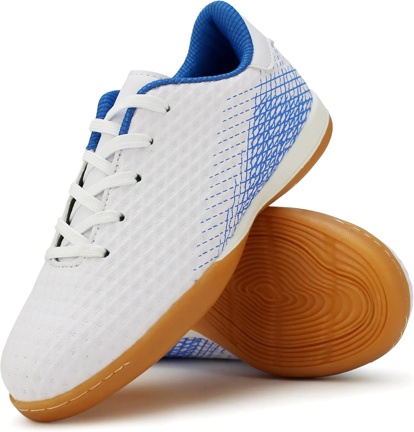 Hawkwell Unisex-Child Athletic Lace Up Boys Girls Indoor Trainer Soccer Shoe (Toddler/Little Kid/Big Kid)