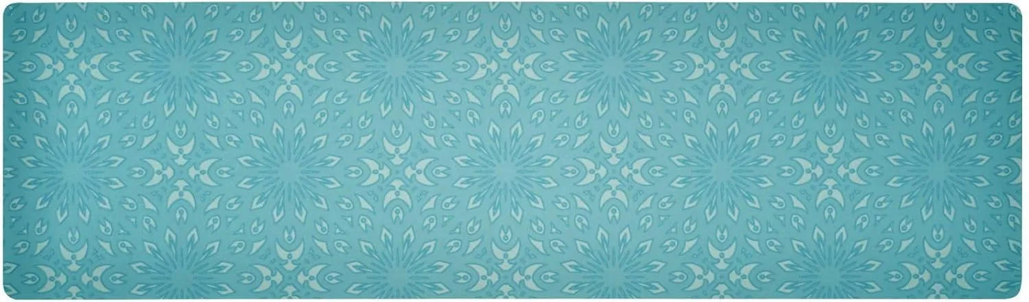 Heat Resistant Table Runner&Trivet Runners Anti Slip Waterproof Trivets for Hot Dishes and Pans Kitchen Farmhouse Wedding Party Countertops Decoration 12X39 in Blue Pattern