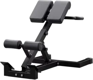 Heavy-Duty Adjustable Roman Chair Versatile Back Hyperextension Extension Roman Bench Abs Exerciser Leg Strength Trainer For Home Gym 5 Height Adjustable 330lbs Capacity