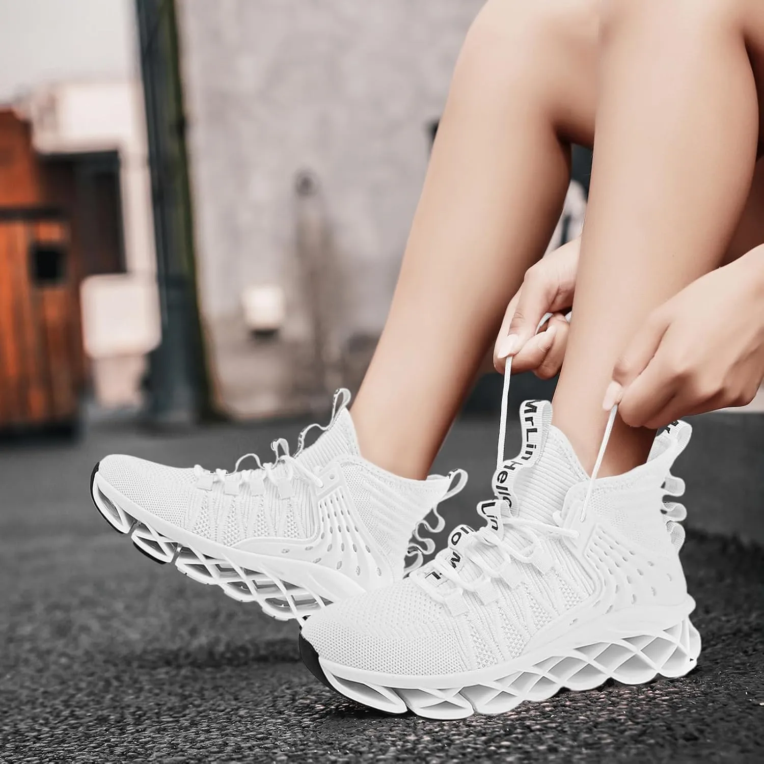 Hello MrLin Shoes for Women Slip on Walking Running Shoes Blade Tennis Fashion Sneakers Comfort Non Slip Athletic Trainer