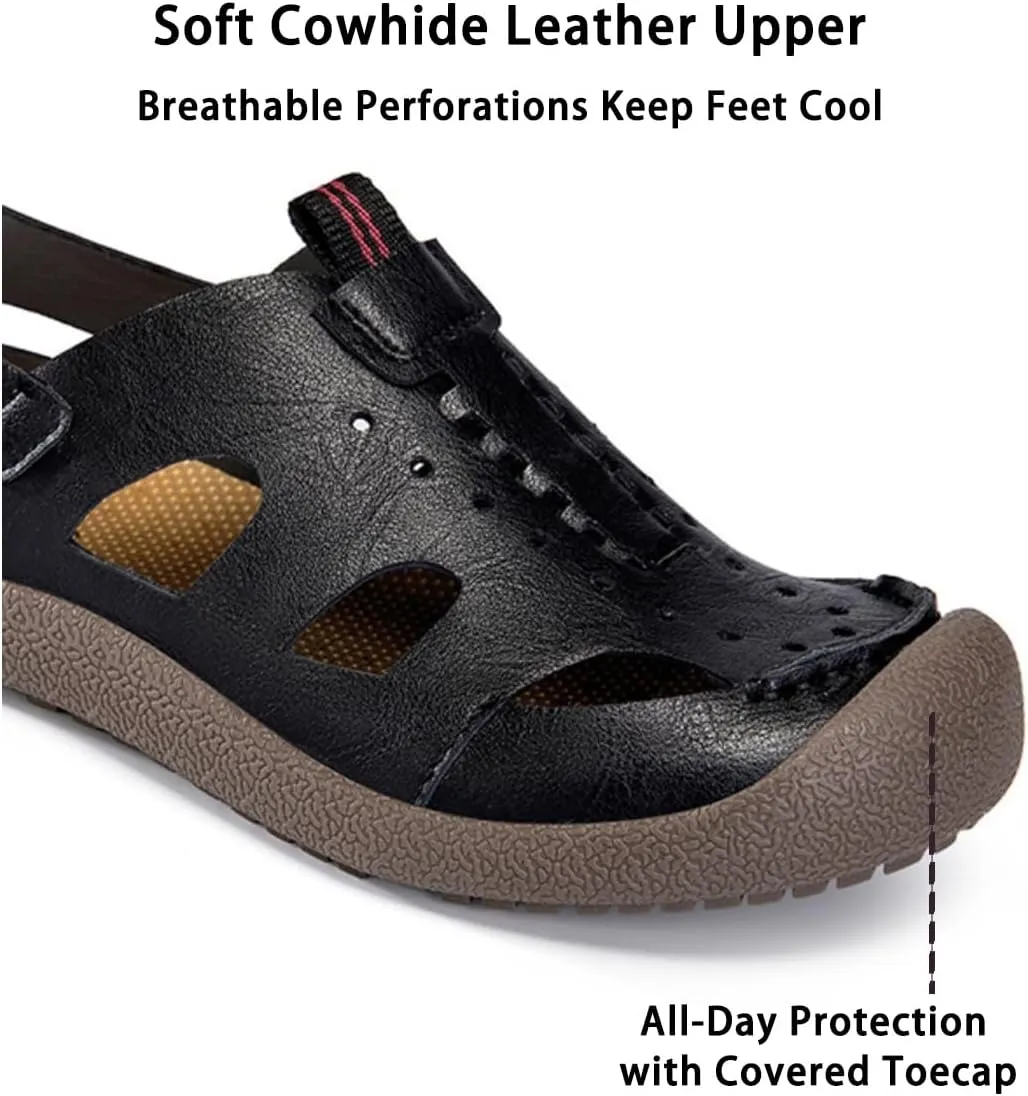 HESBITEUL Mens Sport Sandals Outdoor: Non-Slip MD Slide for Trail Hiking
