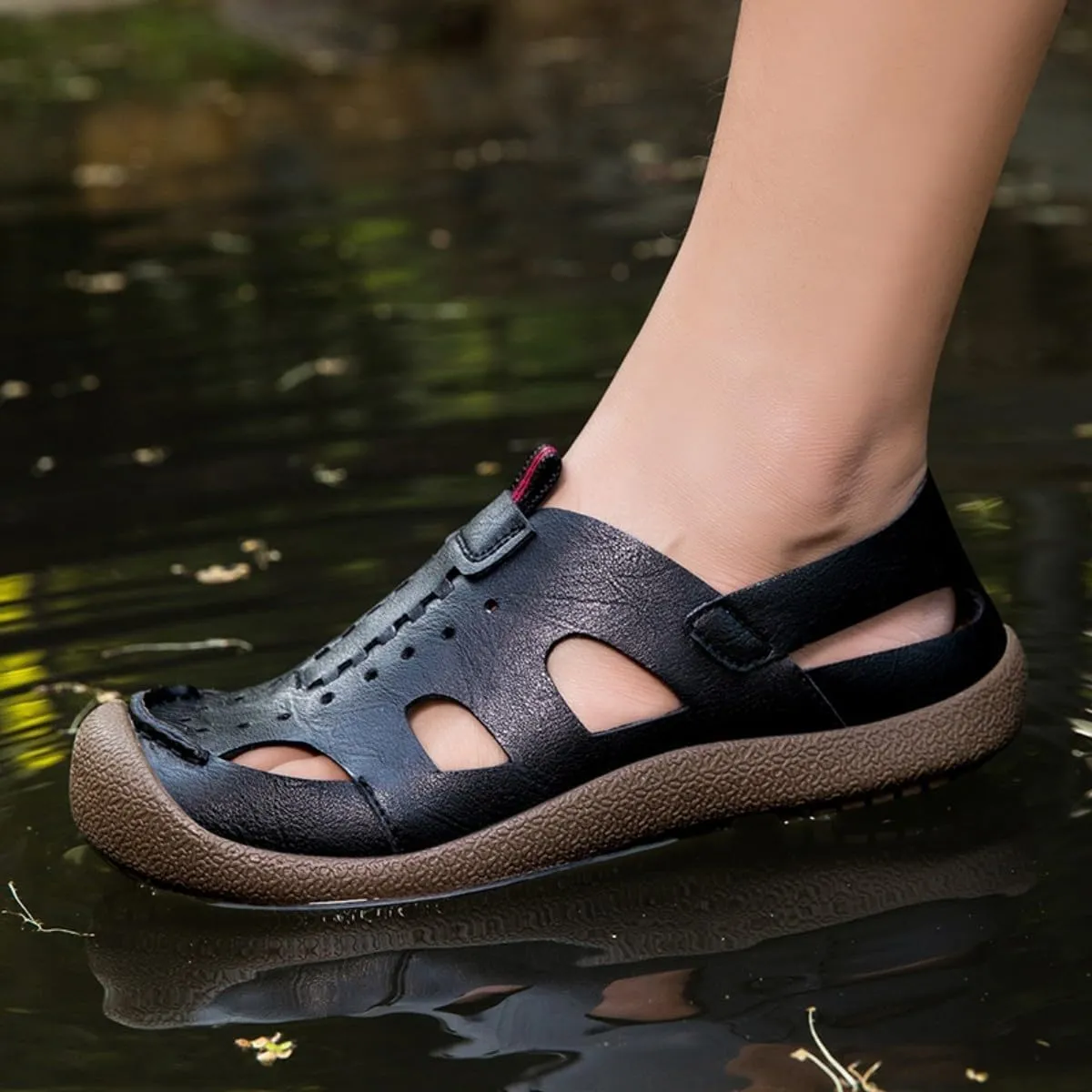 HESBITEUL Mens Sport Sandals Outdoor: Non-Slip MD Slide for Trail Hiking