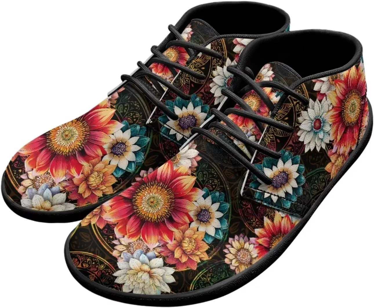 Hike Barefoot Shoes Floral Athletic Sneakers Wide Toe Box Boots Comfortable Women's Slip On Walking Shoe Running Trainer Minimalist Sneaker