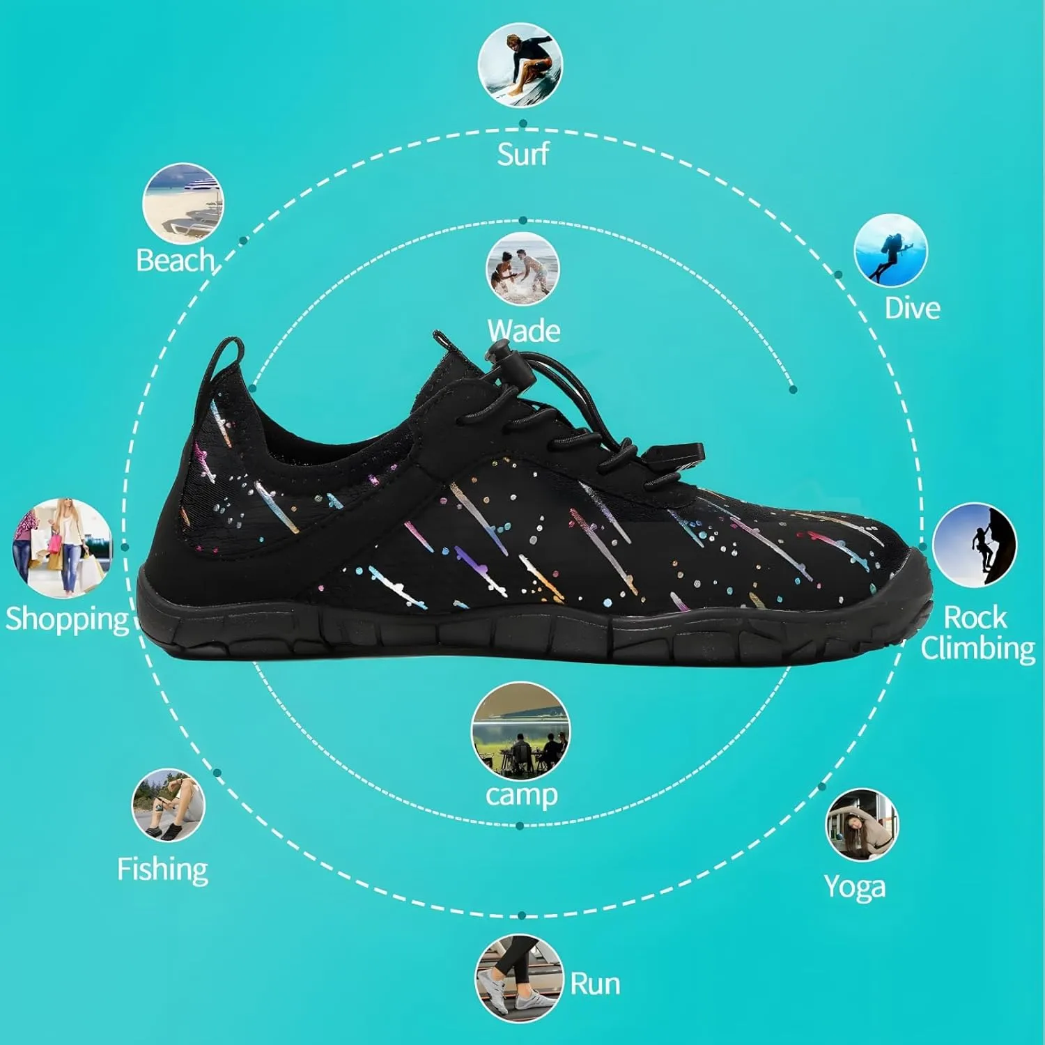 Hike Barefoot Shoes for Women Men, New Barefoot Footwear, Non-Slip Water Shoes,Breathable Non-Slip Footwear Wide Toe