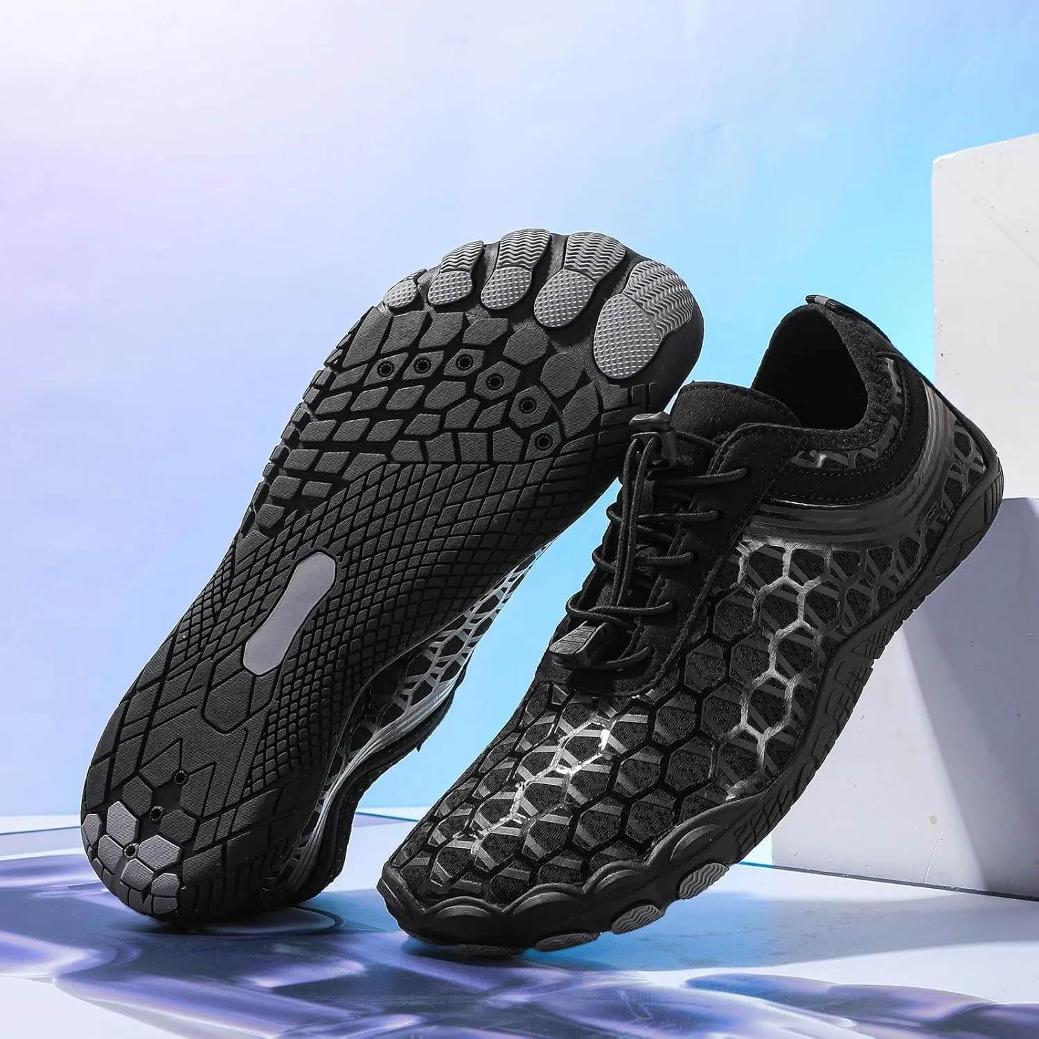 Hike Barefoot Shoes for Women Men Unisex Wide Toe Box Slip On Sneakers Non-Slip Athletic Surfing Poor Swim Shoes Outdoor Casual Hiking Footwear Beach Shoe