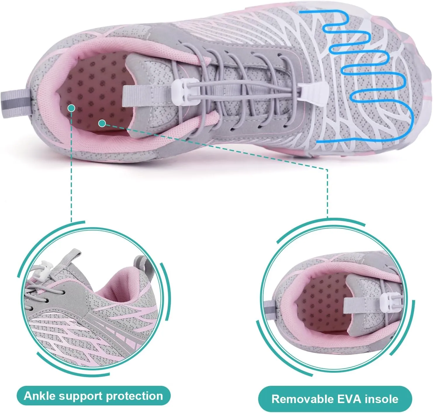 Hike Barefoot Shoes Women Men Non-Slip Healthy Barefoot Shoes Womens Mens Breathable Fashion Trail Rnning Hiking Shoe Womens Mens Wide Toe Zero Drop Shoe