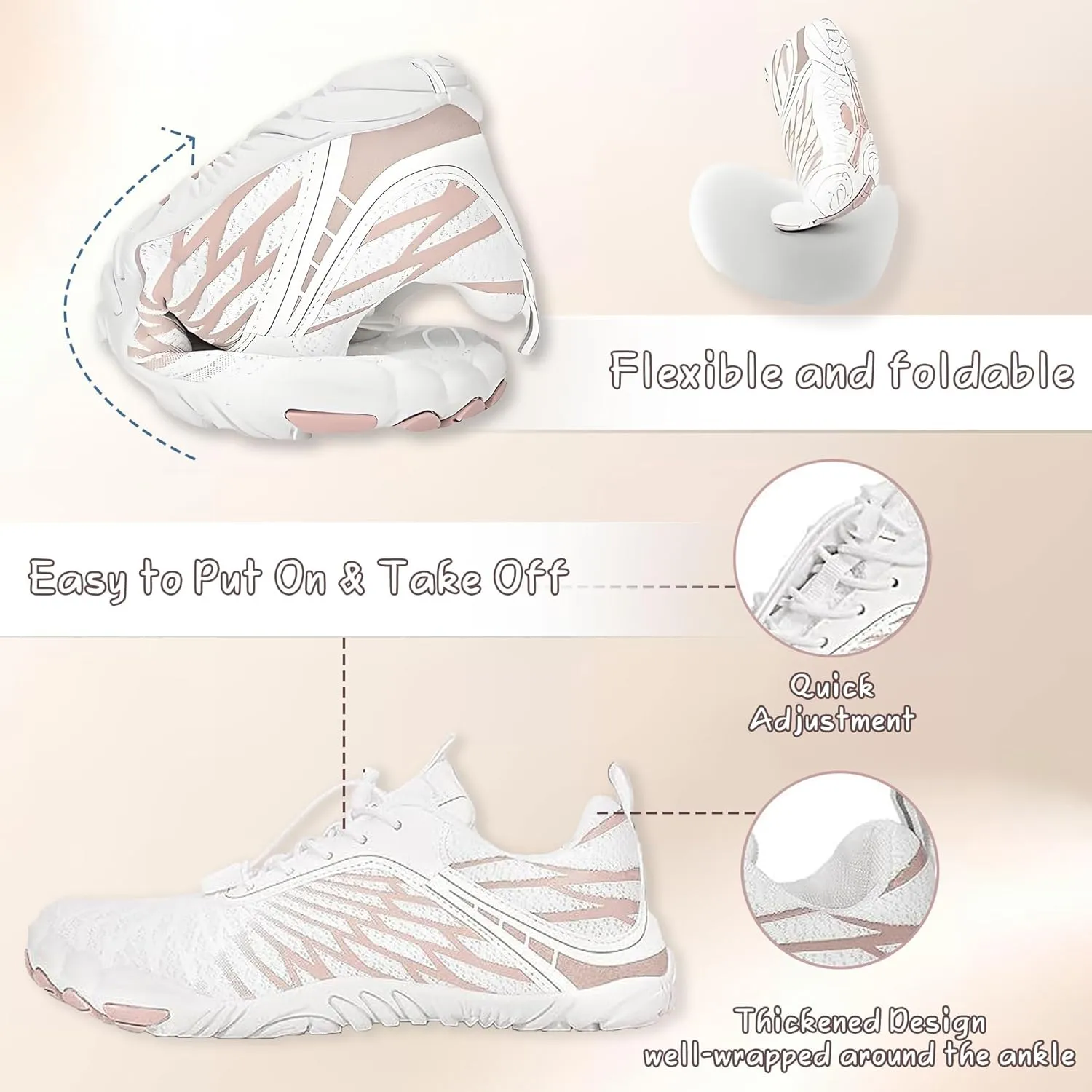Hiking Barefoot Shoes,Wide Toe Water Shoes,Running Boots Sneakers,Athletic Footwear Trainer for Men/Women Unisex