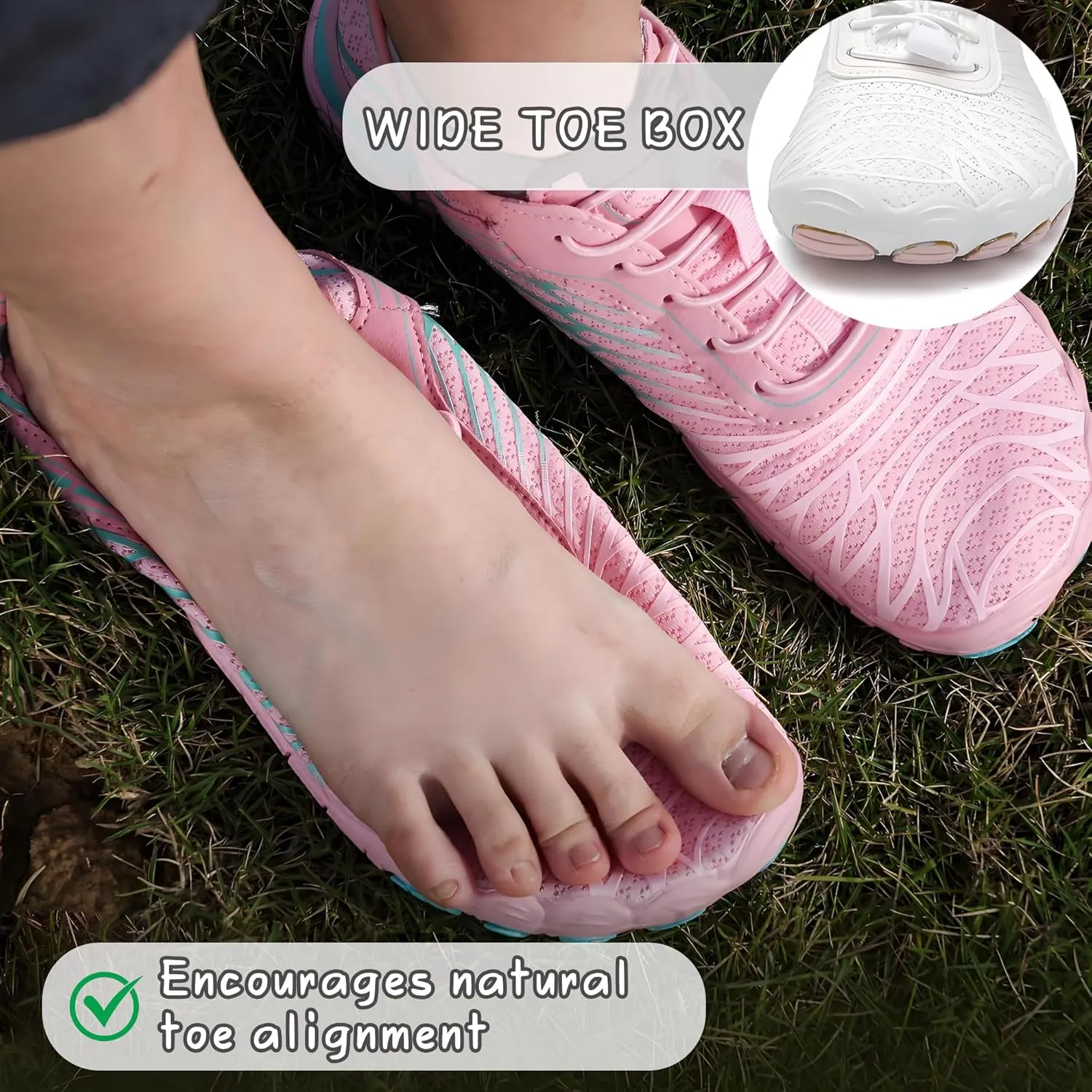 Hiking Barefoot Shoes,Wide Toe Water Shoes,Running Boots Sneakers,Athletic Footwear Trainer for Men/Women Unisex