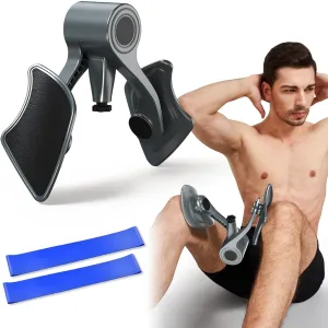 Hip & Pelvic Trainer, Adjustable Resistance Thigh Master, Kegel Exercises Device for Women & Men, Pelvic Floor Muscle Trainer, Muscle Training Equipment