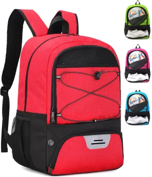 HMLIN Soccer Backpack,Basketball Backpack with Ball Compartment &Shoe Compartment,Sports Bag for Basketball,Soccer,Football& Volleyball