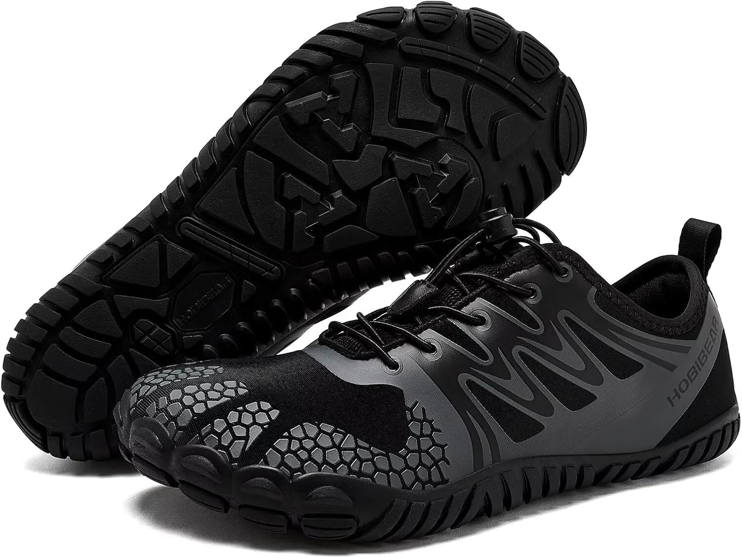 HOBIBEAR Wide Toe Box Barefoot Shoes for Men Women Gym Minimalist Cross-Trainer Running Hike Grounded Footwear Non Slip Zero Drop