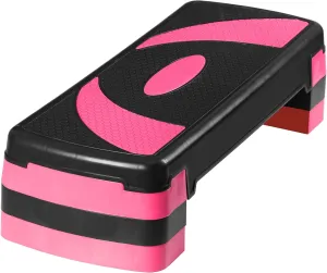 HomGarden 31" Adjustable Workout Aerobic Stepper in Fitness & Exercise Step Platform Trainer Stepper w/Risers Adjust 4"-6''-8''