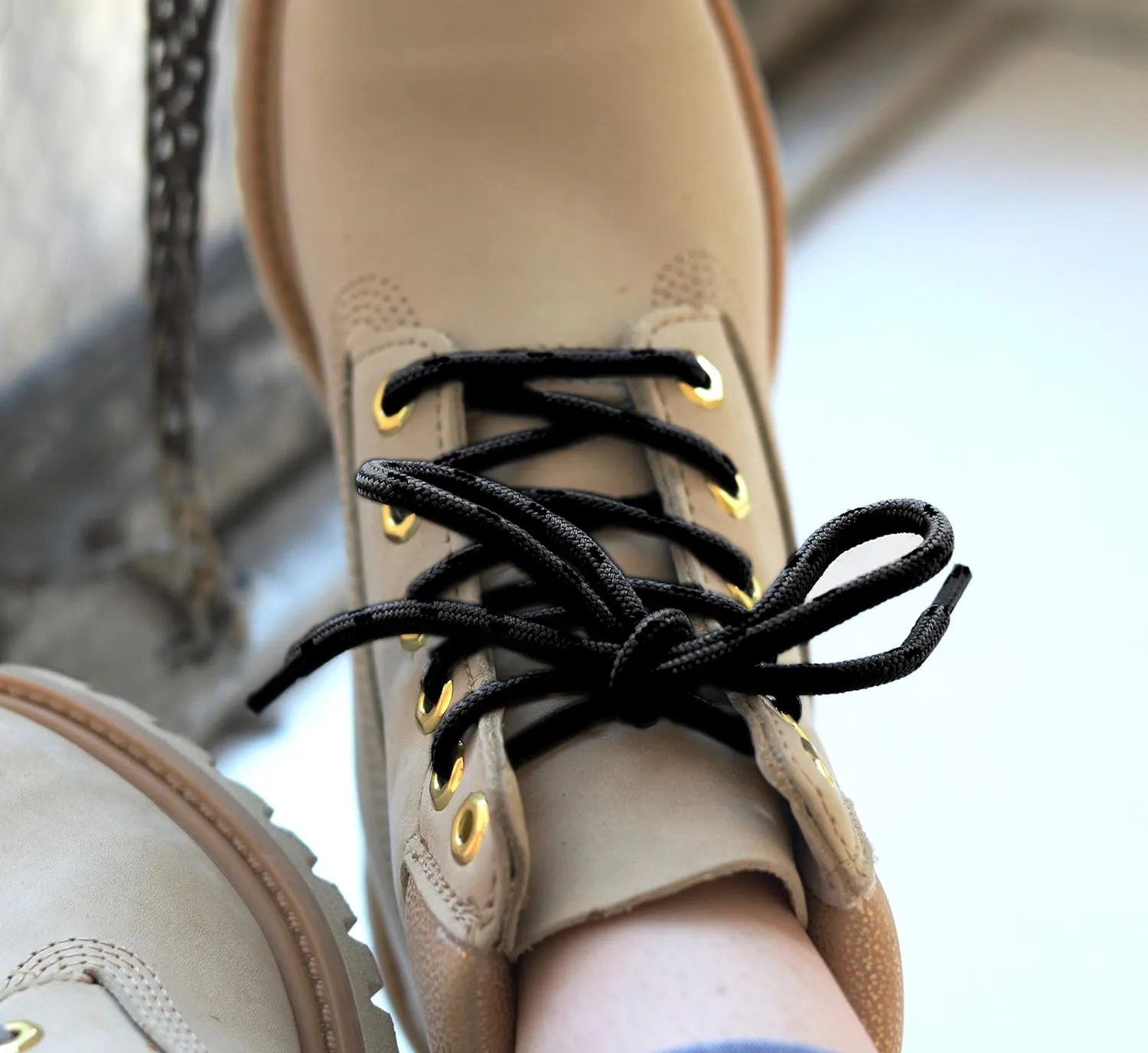 Honey Badger Boot Laces, USA Made Indestructible Shoelaces, Round Heavy Duty Bootlaces for Work & Hiking