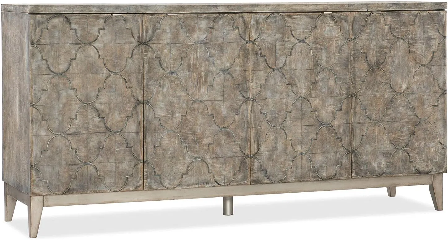 Hooker Furniture Melange Fairfax Media Credenza in Distressed Wood