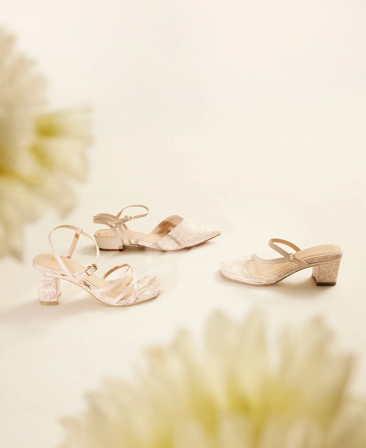 Hopelessly Romantic Strappy Heel Sandals - Floral Pink