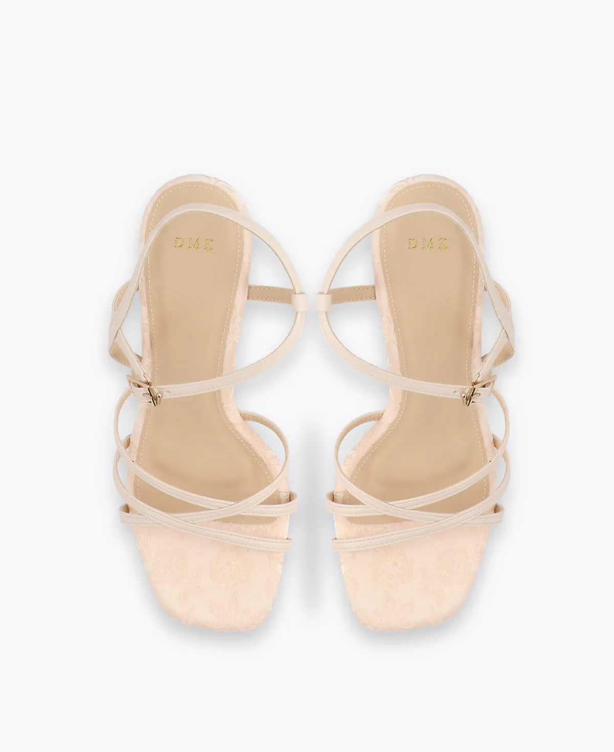 Hopelessly Romantic Strappy Heel Sandals - Floral Pink