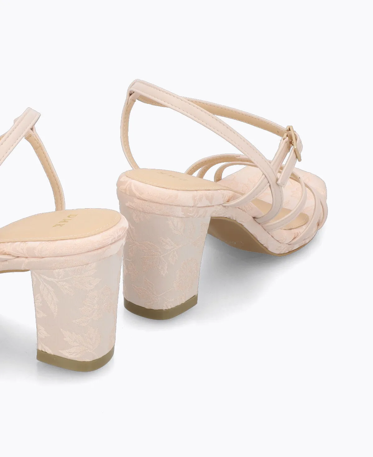 Hopelessly Romantic Strappy Heel Sandals - Floral Pink