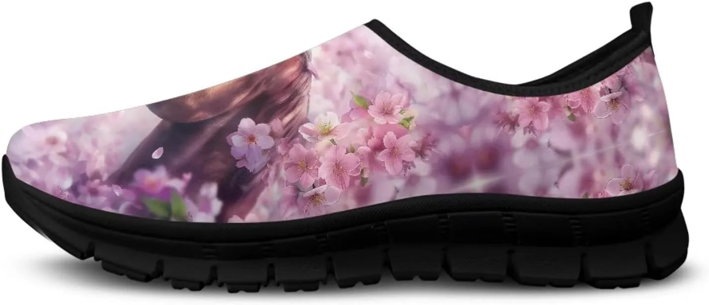 Horse Slip On Sneakers Comfort Loafers for Women Dressy Clothes Breathable Low Cut Shoes Flats Soft Sole Casual Walking Shoe