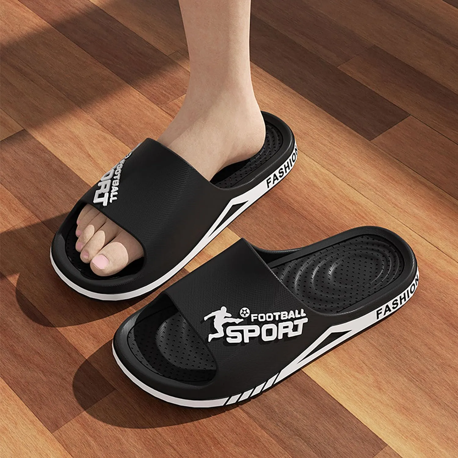 House Slide Sandals For Men Soft Beach Shower Bathroom Comfort Slippers EVA Anti-Slip Shoes