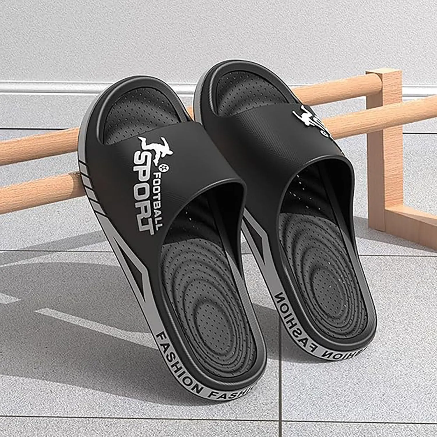 House Slide Sandals For Men Soft Beach Shower Bathroom Comfort Slippers EVA Anti-Slip Shoes