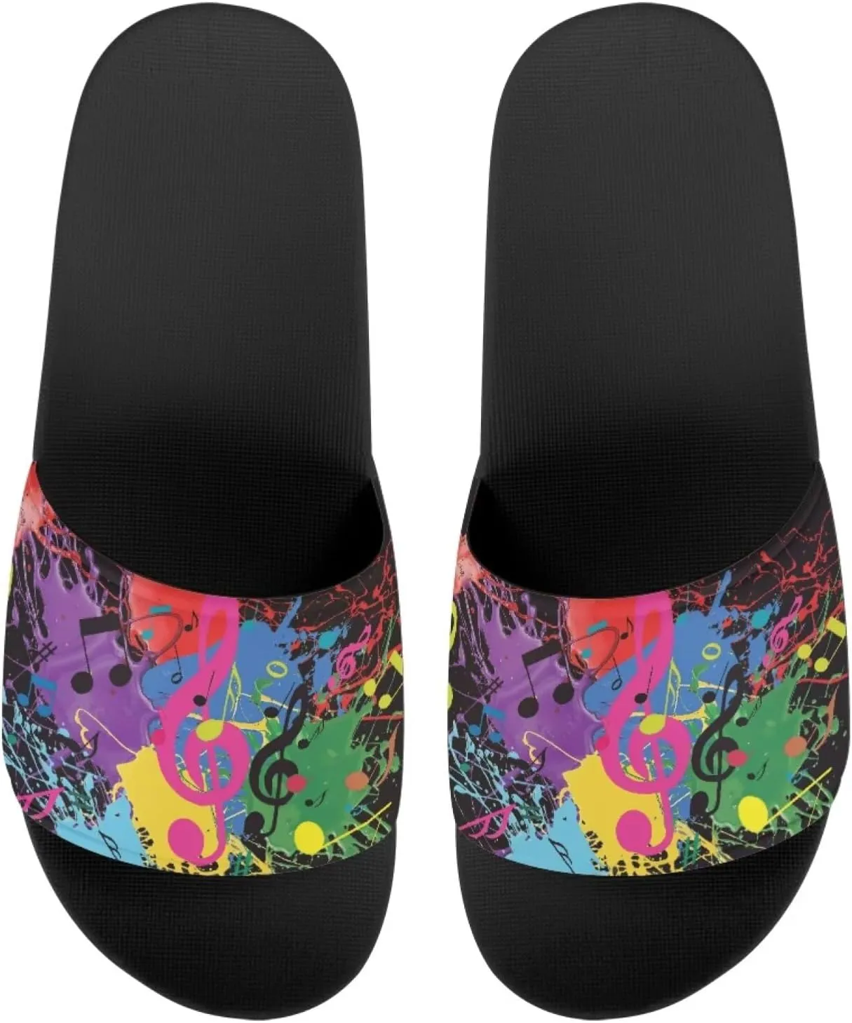 Howilath Novelty Pattern Summer Slide Slippers for Women Kids, Comfortable Soft Sole Non-Slip Slippers Slide Sandal