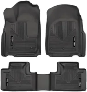 Husky Liners Weatherbeater Floor Mats | Fits 2011 - 2015 Dodge Durango & Jeep Grand Cherokee | Front & 2nd Row, 3-pc Black - 99051