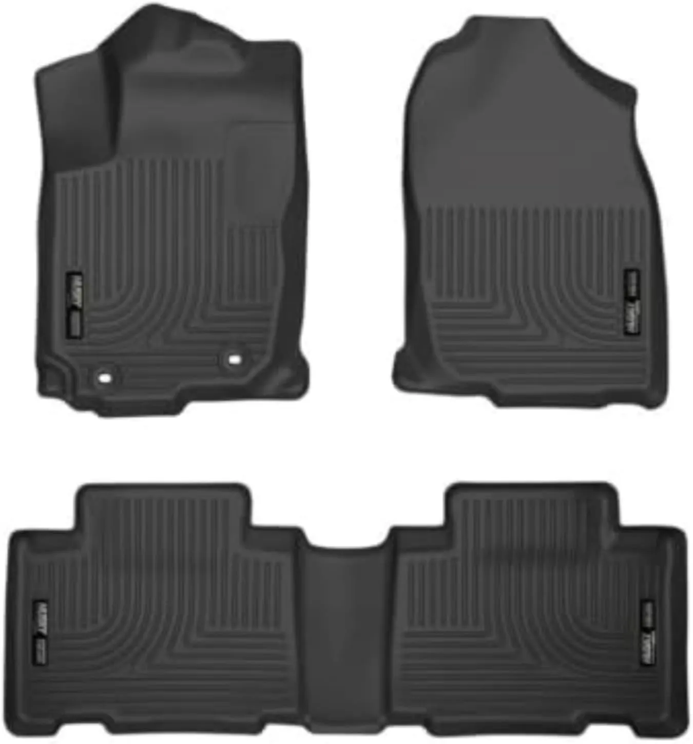 Husky Liners Weatherbeater Floor Mats | Fits 2013-2018 Toyota RAV4 (Excludes Hybrid) | Front & 2nd Row, 3-pc Black - 98971