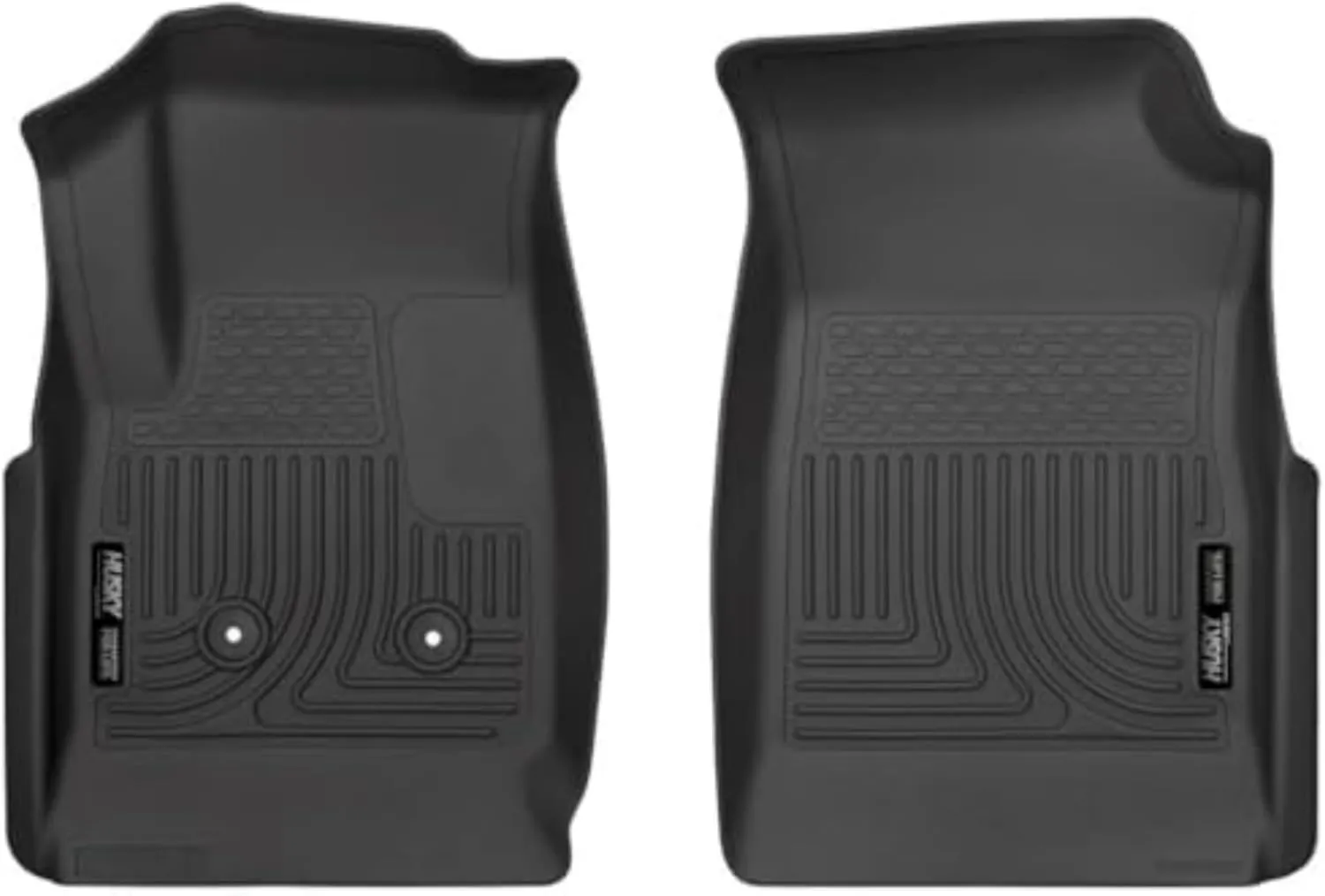 Husky Liners Weatherbeater Floor Mats | Fits 2015-2022 Chevrolet Colorado & GMC Canyon Crew Cab & Double Cab | Front Row, 2-pc Black - 18111