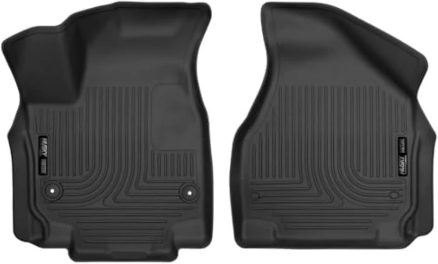 Husky Liners Weatherbeater Floor Mats | Fits 2017 - 2025 Chrysler Pacifica, Touring & Touring L; 2020 - 2025 Chrysler Voyager | Front Row, 2-pc Black - 13011