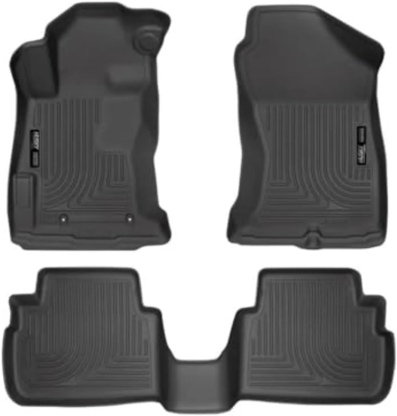 Husky Liners Weatherbeater Floor Mats | Fits 2018 - 2023 Subaru Crosstrek, 2017 - 2023 Subaru Impreza | Front & 2nd Row, 3-pc Black - 99661