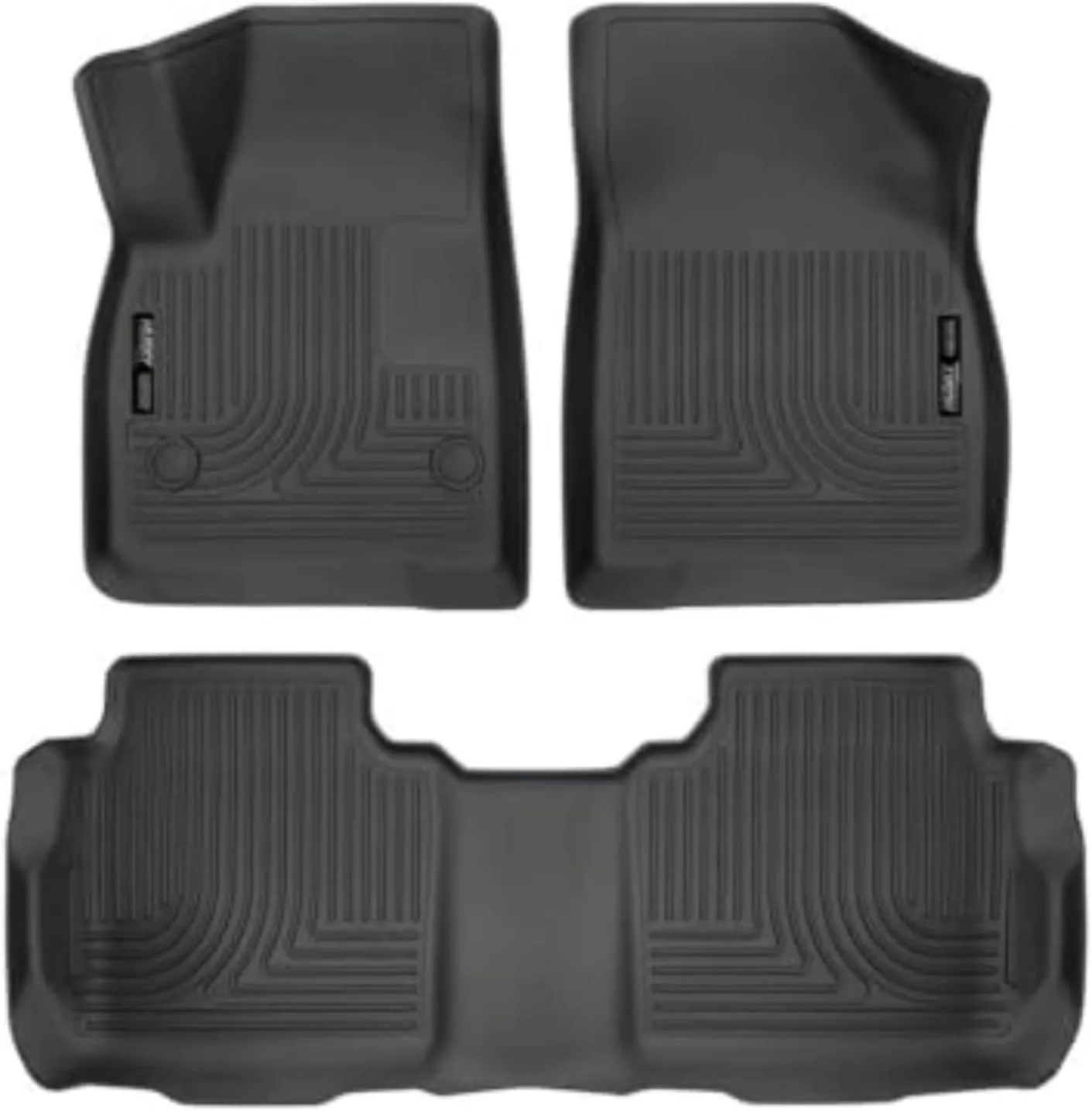 Husky Liners Weatherbeater Floor Mats | Fits 2019-2025 Chevrolet Blazer; 2017-2025 Cadillac XT5; 17-23 GMC Acadia | Front & 2nd Row, 3-pc Black - 99141