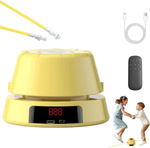 HyperHop Auto Jump Trainer, 360° Automatic Jump Rope Machine with Remote Control,Rechargeable Fitness Jump Ropes Sports for Multi-Person Entertainment, Suits for Family, Gym, Office, Party