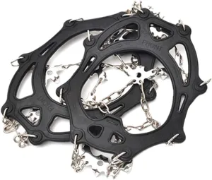 Ice Cleats for Shoes Non-Slip Snow Shoe Covers 19 Steel Spikes Mountaineering Equipment Ice Grips