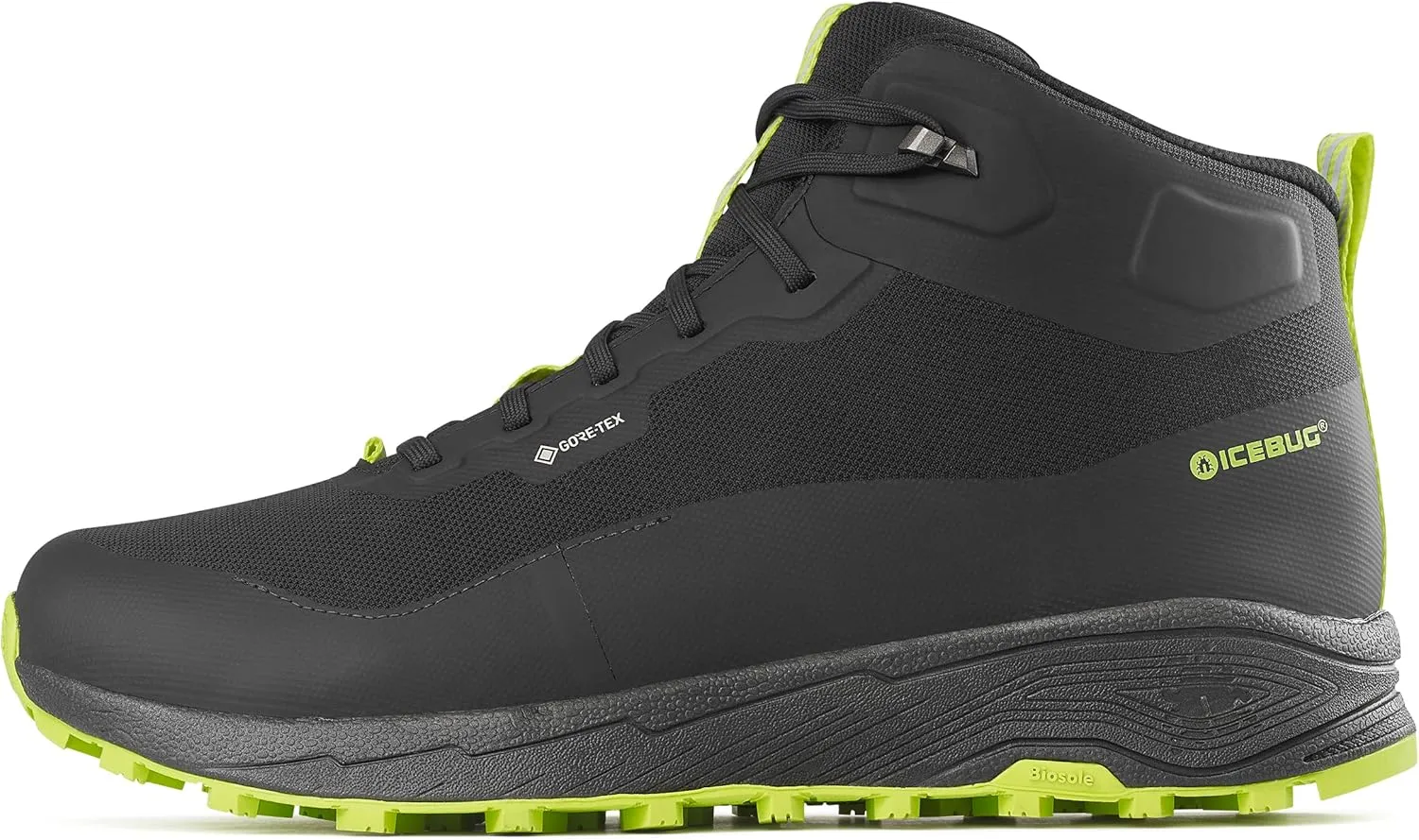 Icebug Mens Haze Mid Biosole GTX Midcut Hiking Shoe with Grip Sole