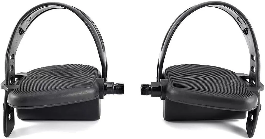 ICON Health & Fitness H.F Exchange Right & Left Foot Pedal Pair Set – Black | Recumbent Exercise Bike Pedals with Adjustable Straps | 1/2" Spindle Thread Size | Works with Pro-Form 10.8X | P/N 134367