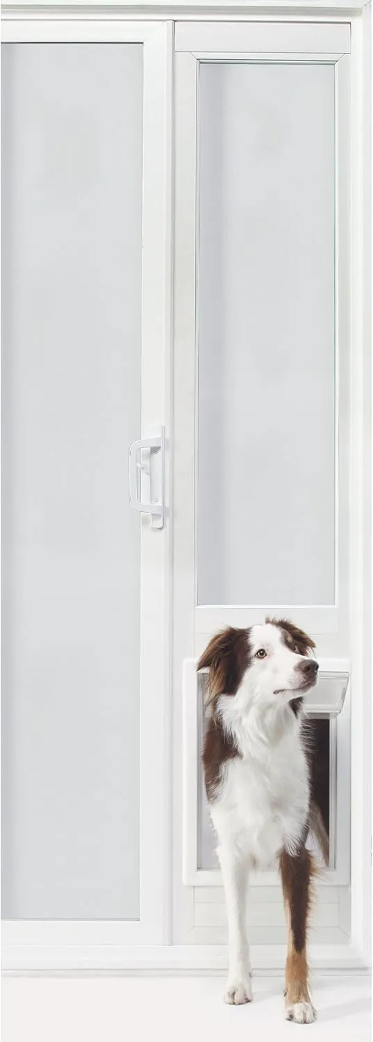 Ideal Pet Products VPPA Vinyl Patio Pet Door with Air Seal, Adjustable Height: 76-3/4" To 78-1/2", Extra Large, 10-1/4" x 15-3/4" Flap Size