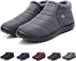 Indicativey Snow Boots Womens Winter Snow Boots Fur Lined Warm Ankle Boots Slip On Outdoor Shoes