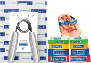 IronMind Fitness Grip Set: Zenith Trainer Gripper and EYHB - Hand Exerciser Finger Strengthener